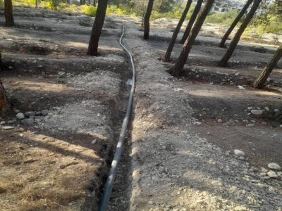 پیشرفت اجرای عملیات آبرسانی در بوستان جنگلی لویزان