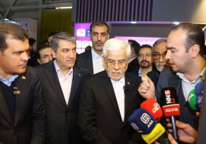 حضور دکتر محمدرضا عارف، معاون اول رئیس جمهور در غرفه ایمیدرو- نمایشگاه تقاضای ساخت و تولید ایرانی (تستا)