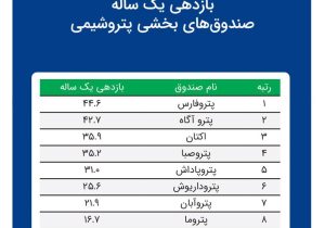 «پتروفارس» رتبه اول بازدهی در بین صندوق‌های پتروشیمی