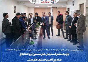 بازدید مشترک سازمان‌های مسئول از واحد ابلاغ صندوق تأمین خسارت‌های بدنی