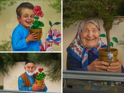 اجرای نقاشی دیواری «طراوت زندگی» در بزرگراه یادگار امام (ره)