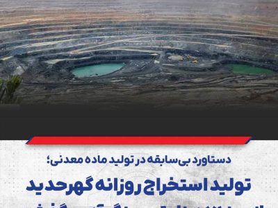 تولید استخراج روزانه گهرحدید از مرز ۷۱ هزار تن سنگ آهن گذشت