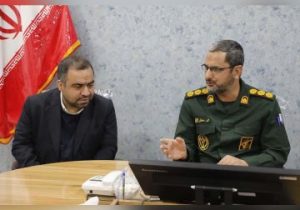 دیدار مدیرعامل شرکت آهن و فولاد ارفع با فرمانده ناحیه مقاومت بسیج اردکان