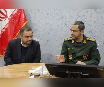 دیدار مدیرعامل شرکت آهن و فولاد ارفع با فرمانده ناحیه مقاومت بسیج اردکان