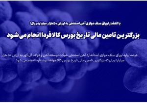 بزرگترین تامین مالی تاریخ بورس کالا فردا انجام می شود
