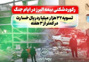رکوردشکنی بیمه البرز در ایام جنگ: تسویه ۳۲ هزار میلیارد ریال خسارت در کمتر از سه هفته