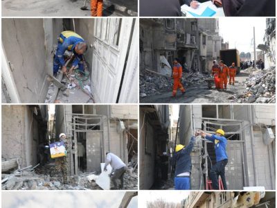 امدادرسانی در خیابان شهید دستغیب صورت گرفت