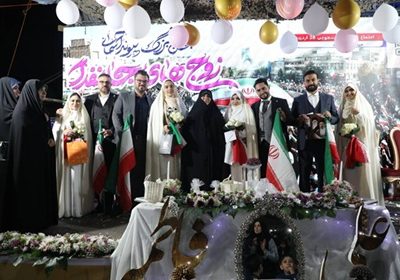 میادین منطقه ۲ تهران صحنه آغاز زندگی مشترک ۱۴ زوج جوان شد