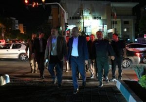 جمع آوری و ساماندهی بساط گستران در محور خیابان شهرداری
